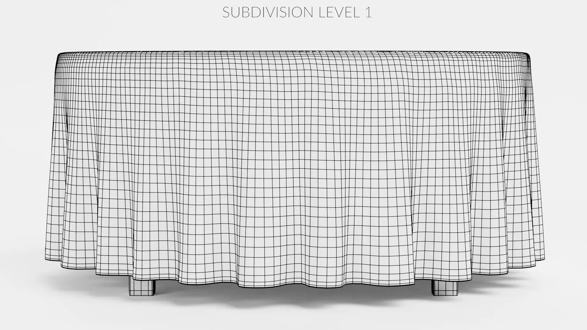 -Tablecloth with Table Round- 3D model_9