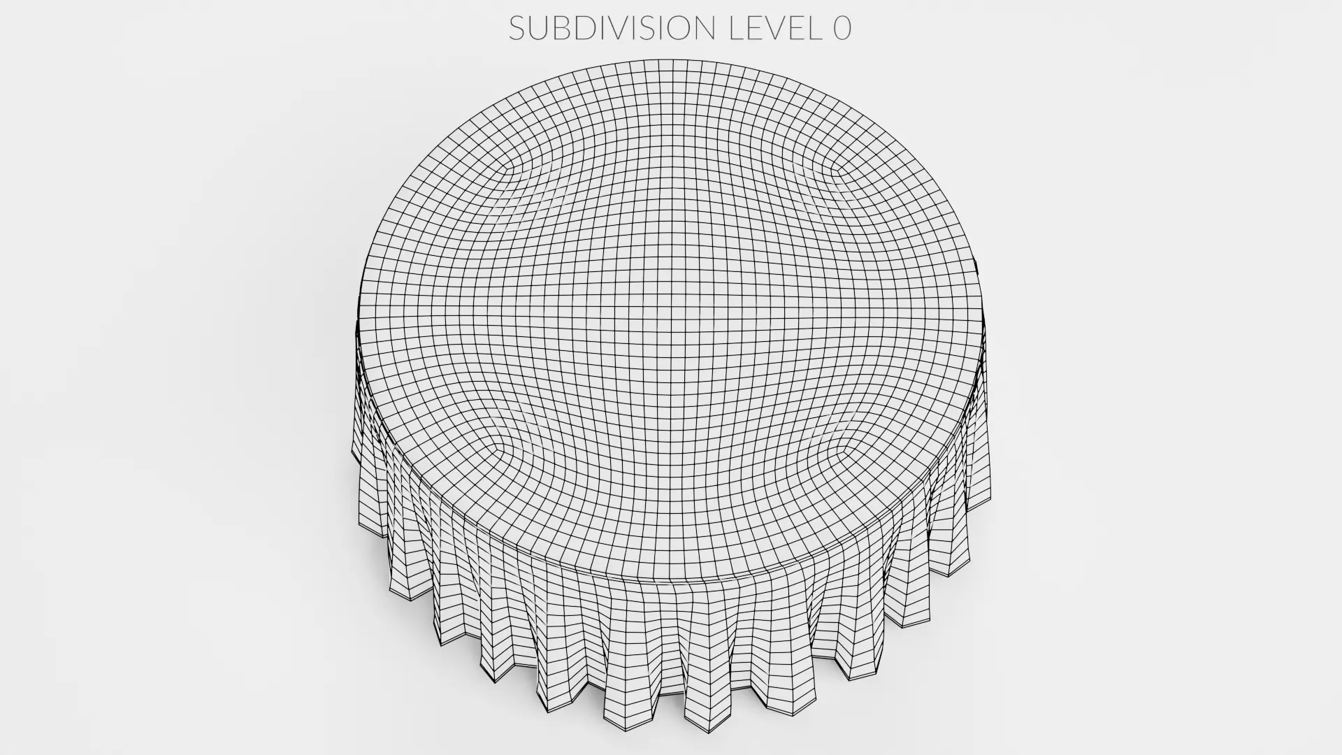 -Tablecloth with Table Round- 3D model_10