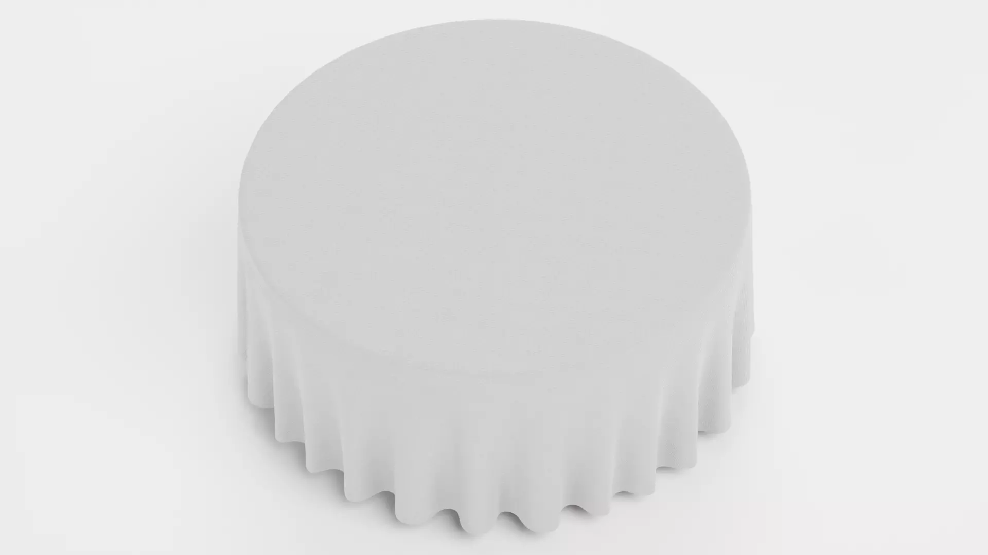 -Tablecloth with Table Round- 3D model_2