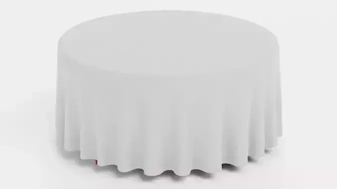 -Tablecloth with Table Round-