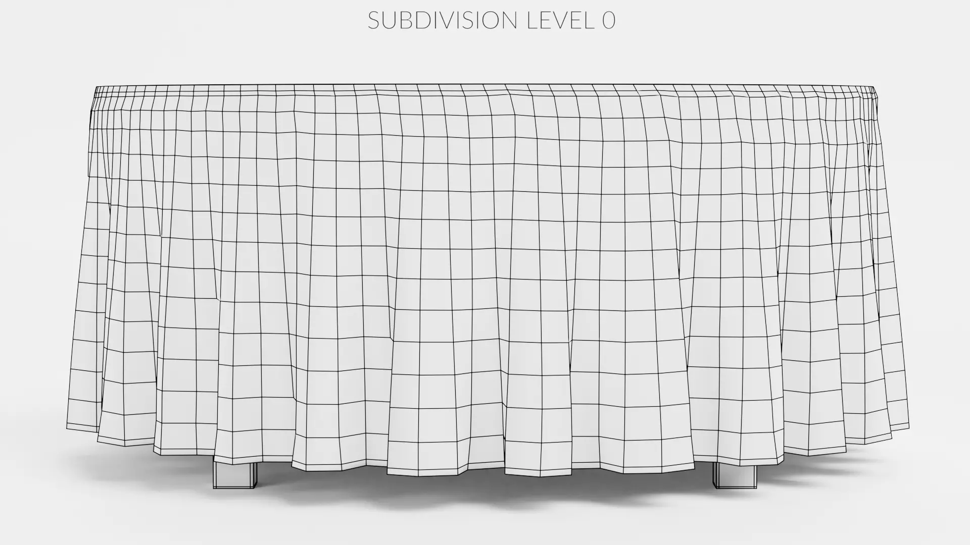 -Tablecloth with Table Round- 3D model_8