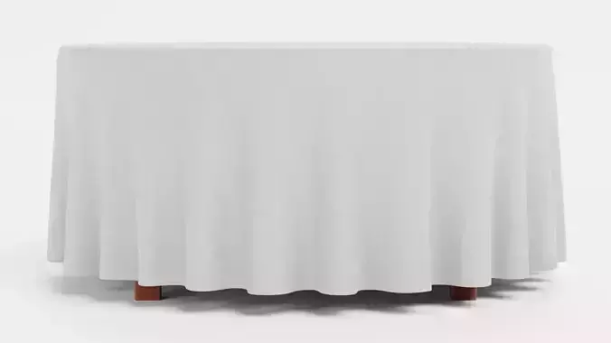 -Tablecloth with Table Round-