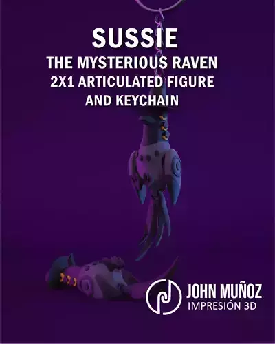 Raven Sussie Demon Hunters  Articulated Version and Keychain