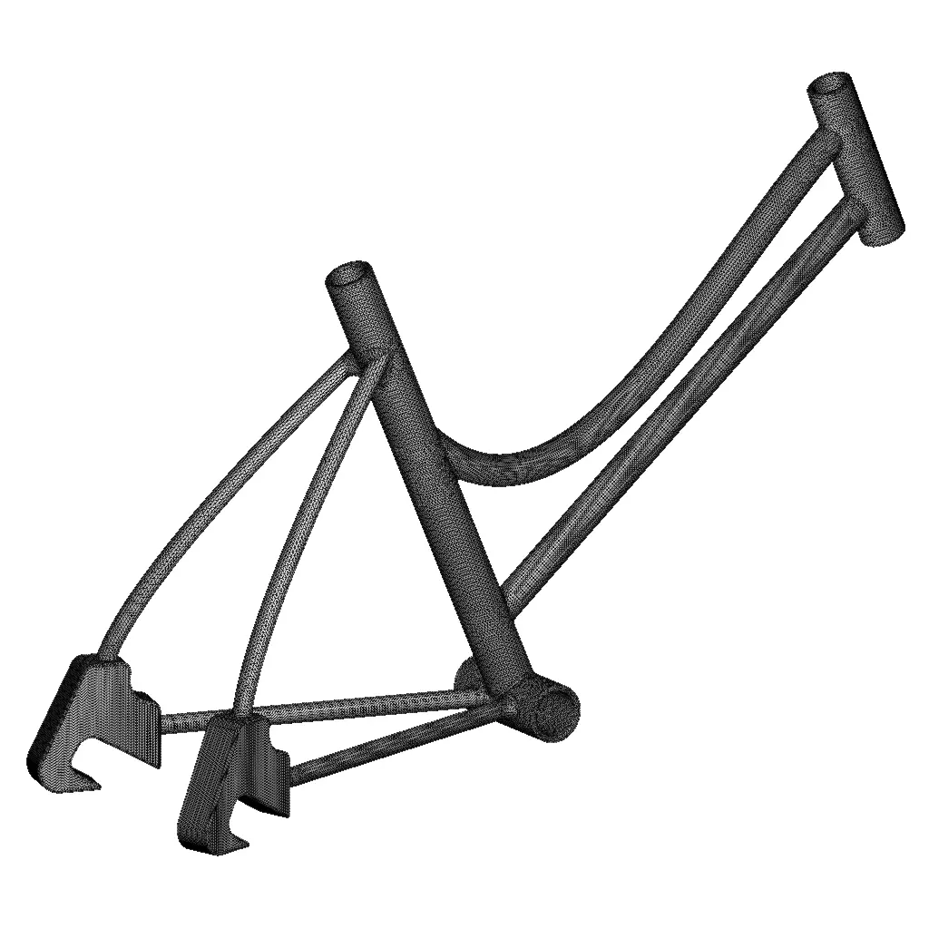 Rusty Steel Bicycle Frame 3D model_6