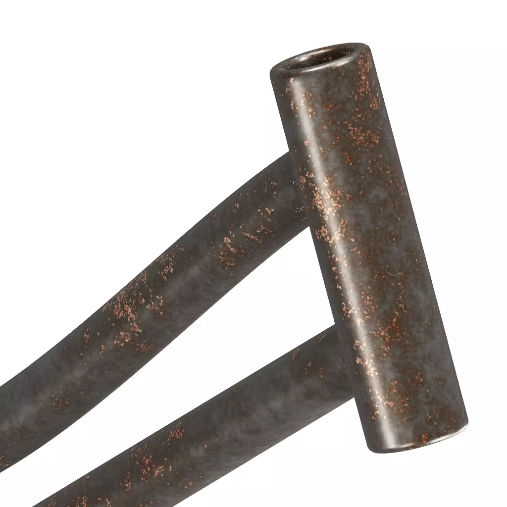 Rusty Steel Bicycle Frame 3D model_5