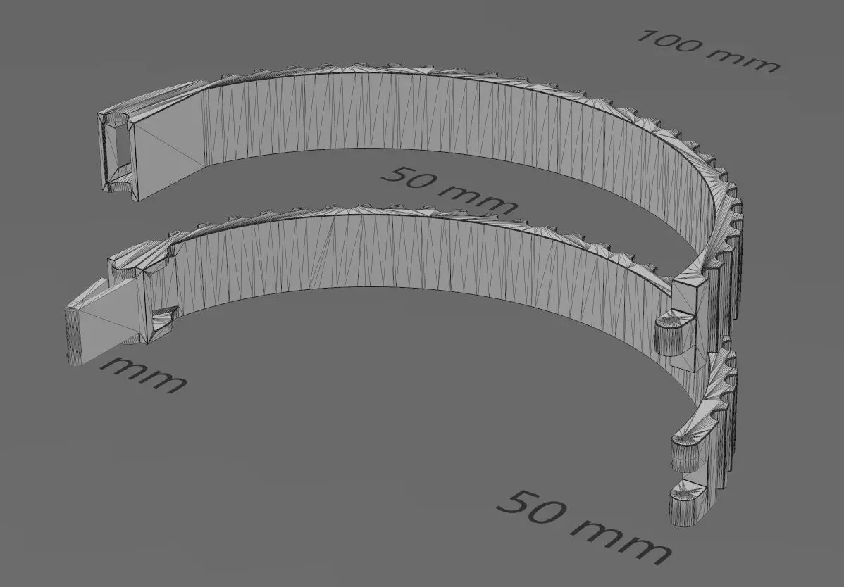 Grooved pattern flexture clasp bracelet 3D print model_18