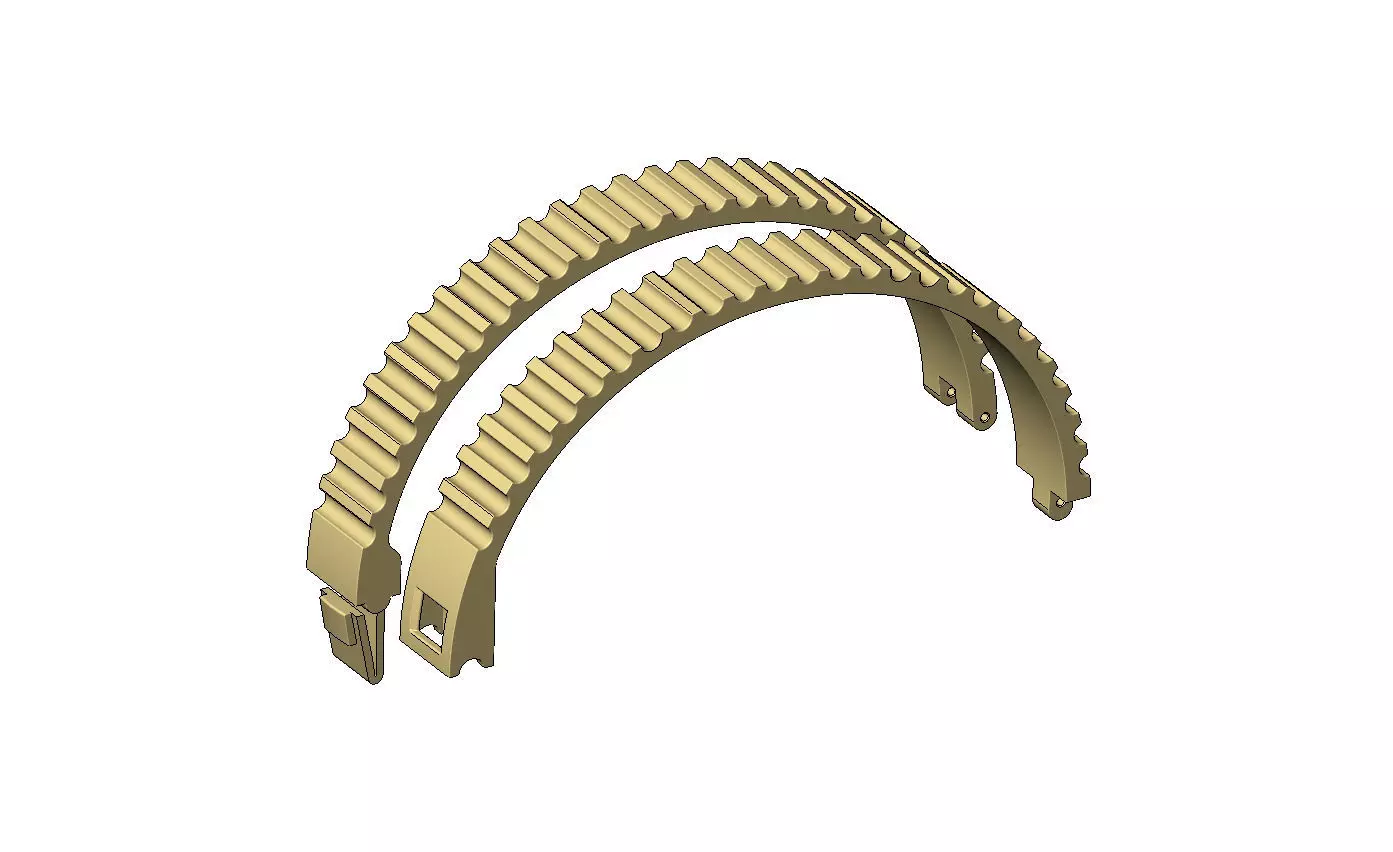 Grooved pattern flexture clasp bracelet 3D print model_12