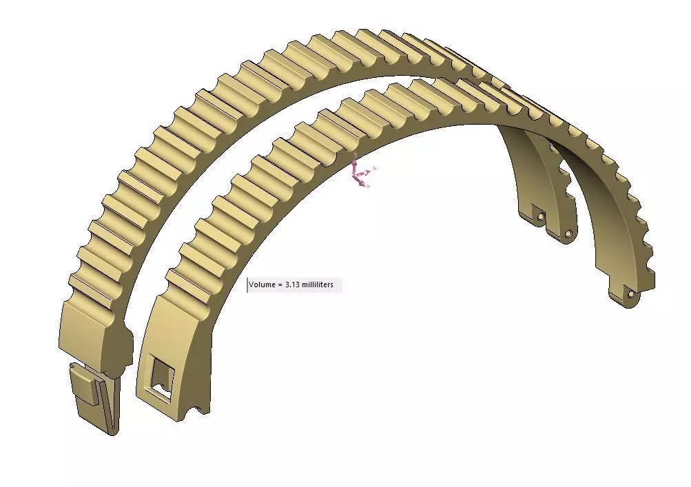 Grooved pattern flexture clasp bracelet 3D print model_16