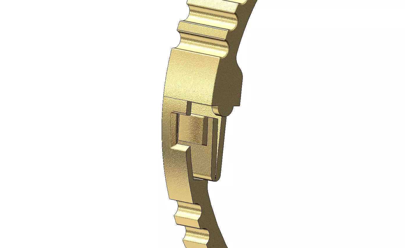 Grooved pattern flexture clasp bracelet 3D print model_6