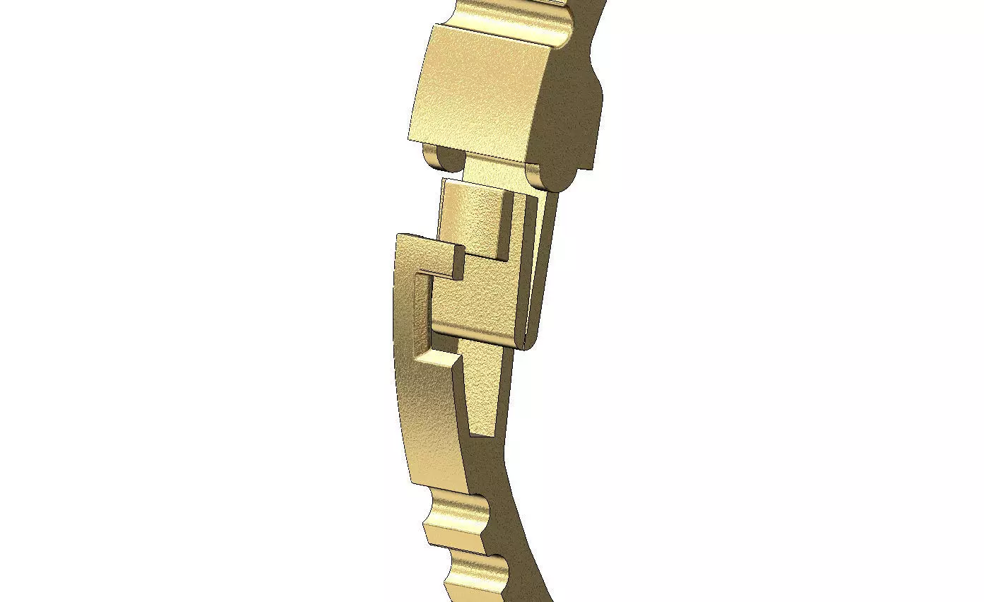 Grooved pattern flexture clasp bracelet 3D print model_7