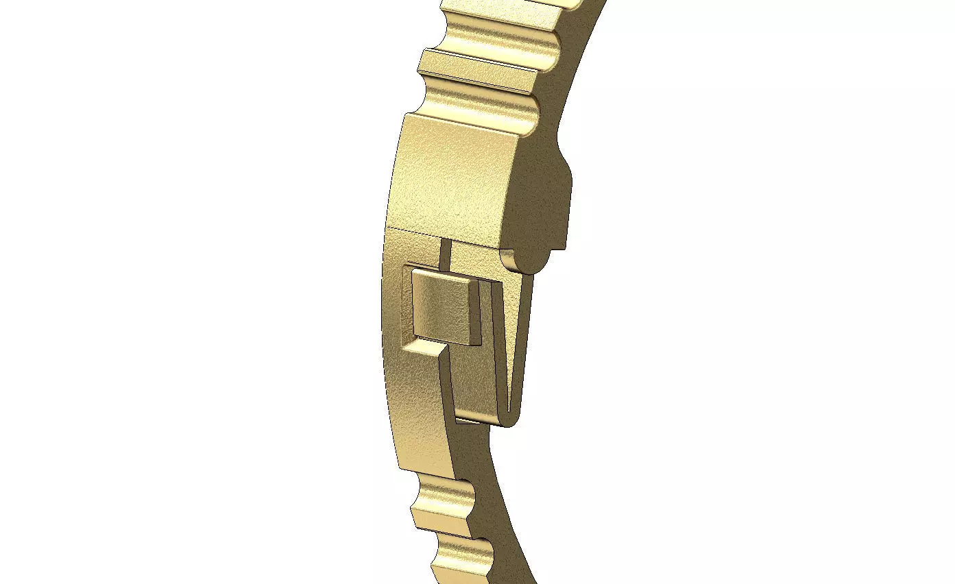 Grooved pattern flexture clasp bracelet 3D print model_5