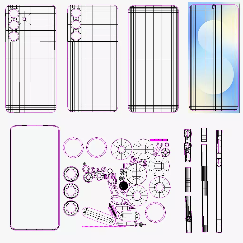 Samsung Galaxy S25 FE All Color 3D model_25