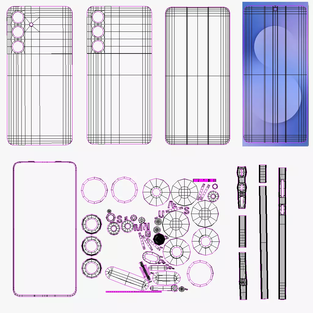 Samsung Galaxy S25 FE All Color 3D model_24