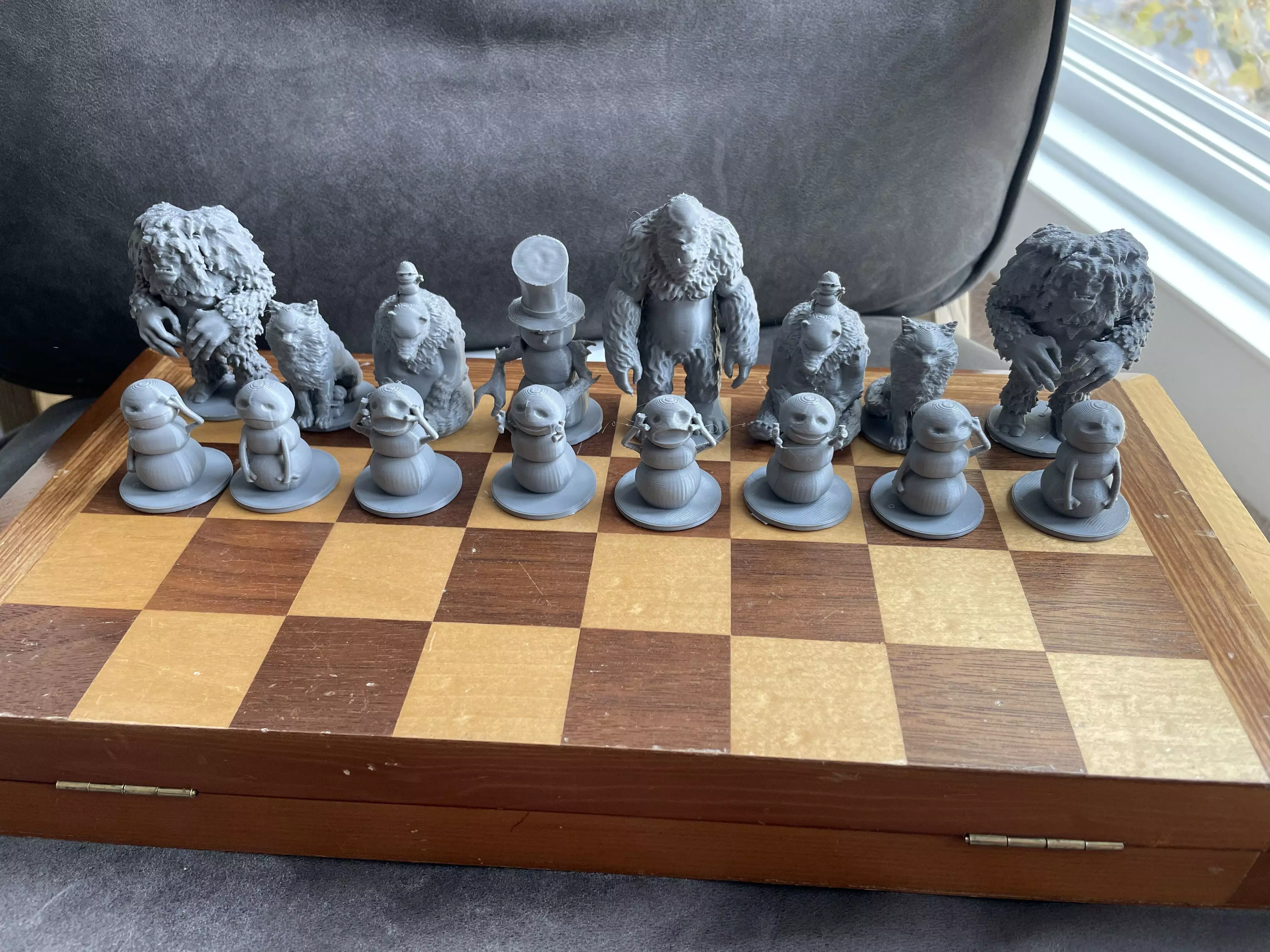 Wilderness Chess Set 3D print model_0