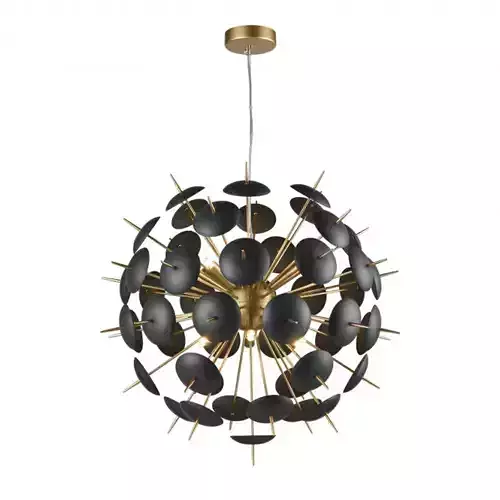 Gold Black Hanging Pendant Light 3D Model