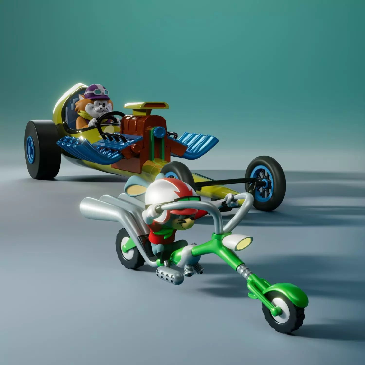 Motormouse and Autocat - Vehicles 3D print model_0