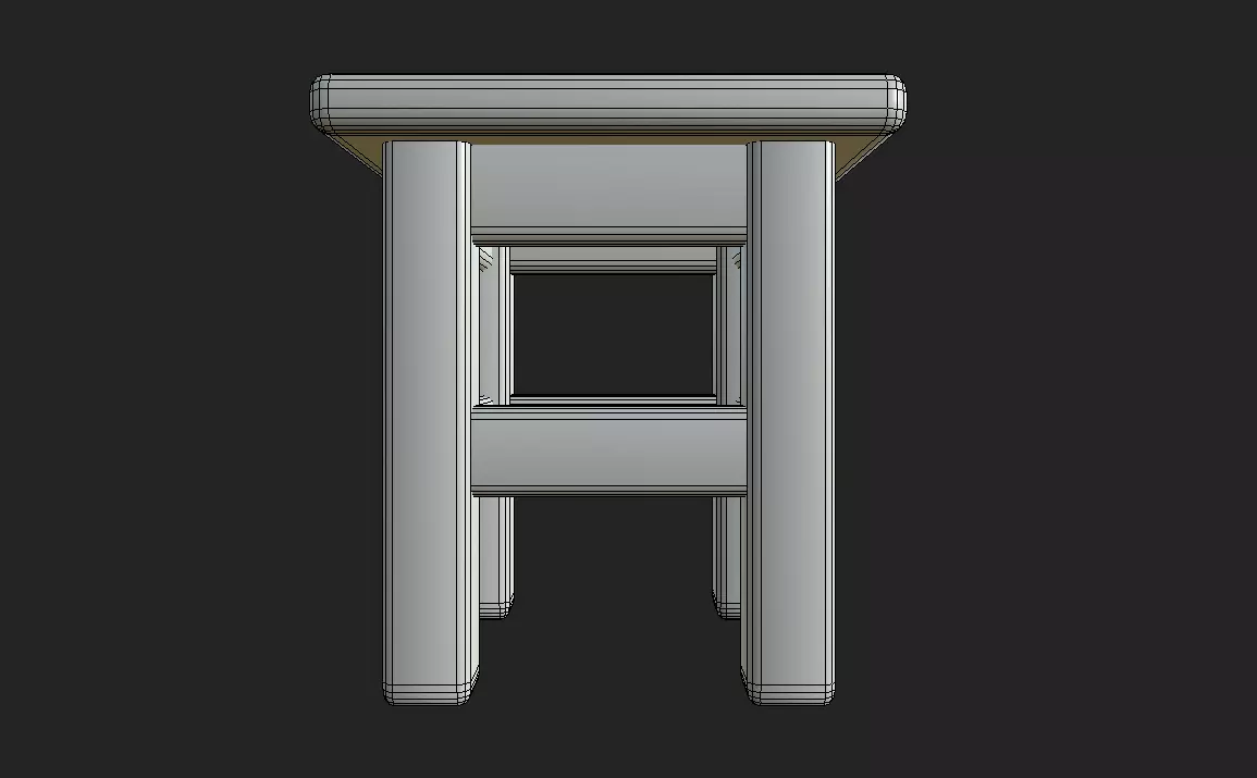 stool Low-poly 3D model_13