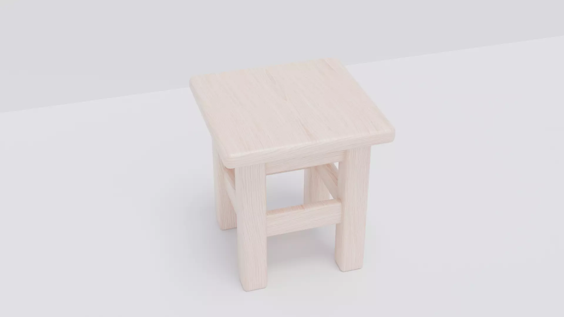 stool Low-poly 3D model_1