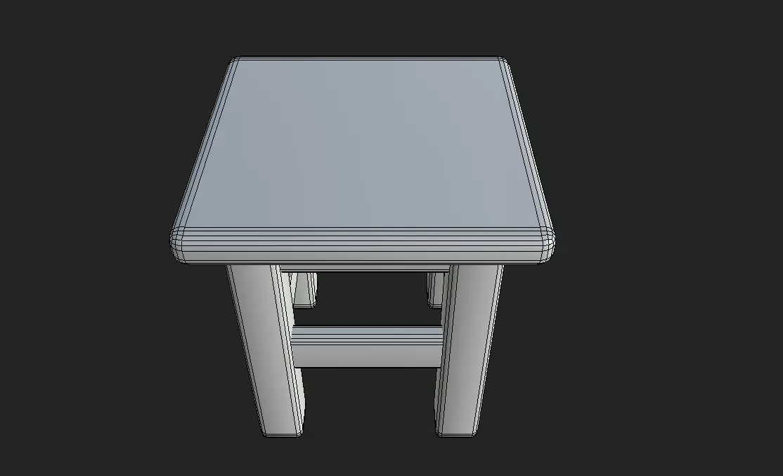 stool Low-poly 3D model_16