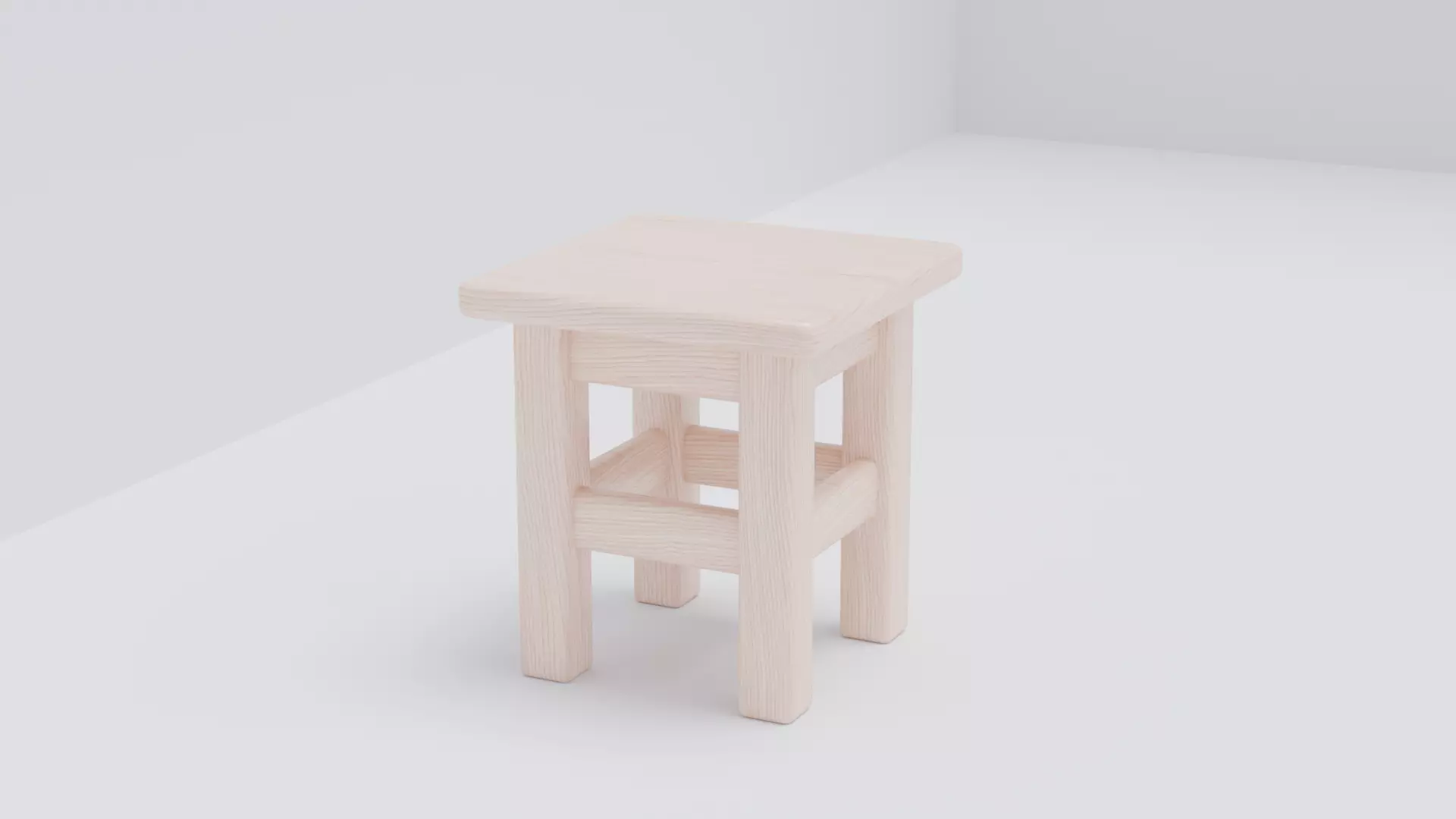stool Low-poly 3D model_0