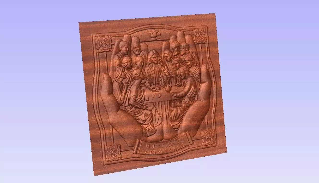 Christ thanksgiving depthmap cnc router laser engraving printing 3D print model