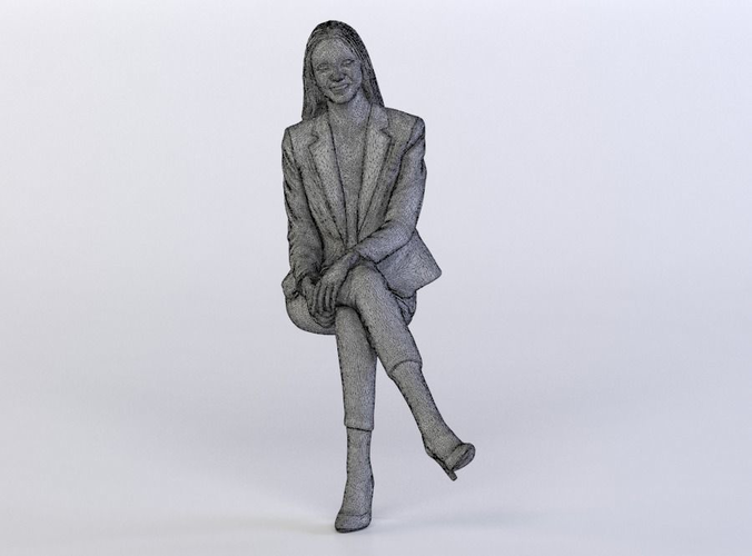 Janna 0507 Woman sitting leg over the knee