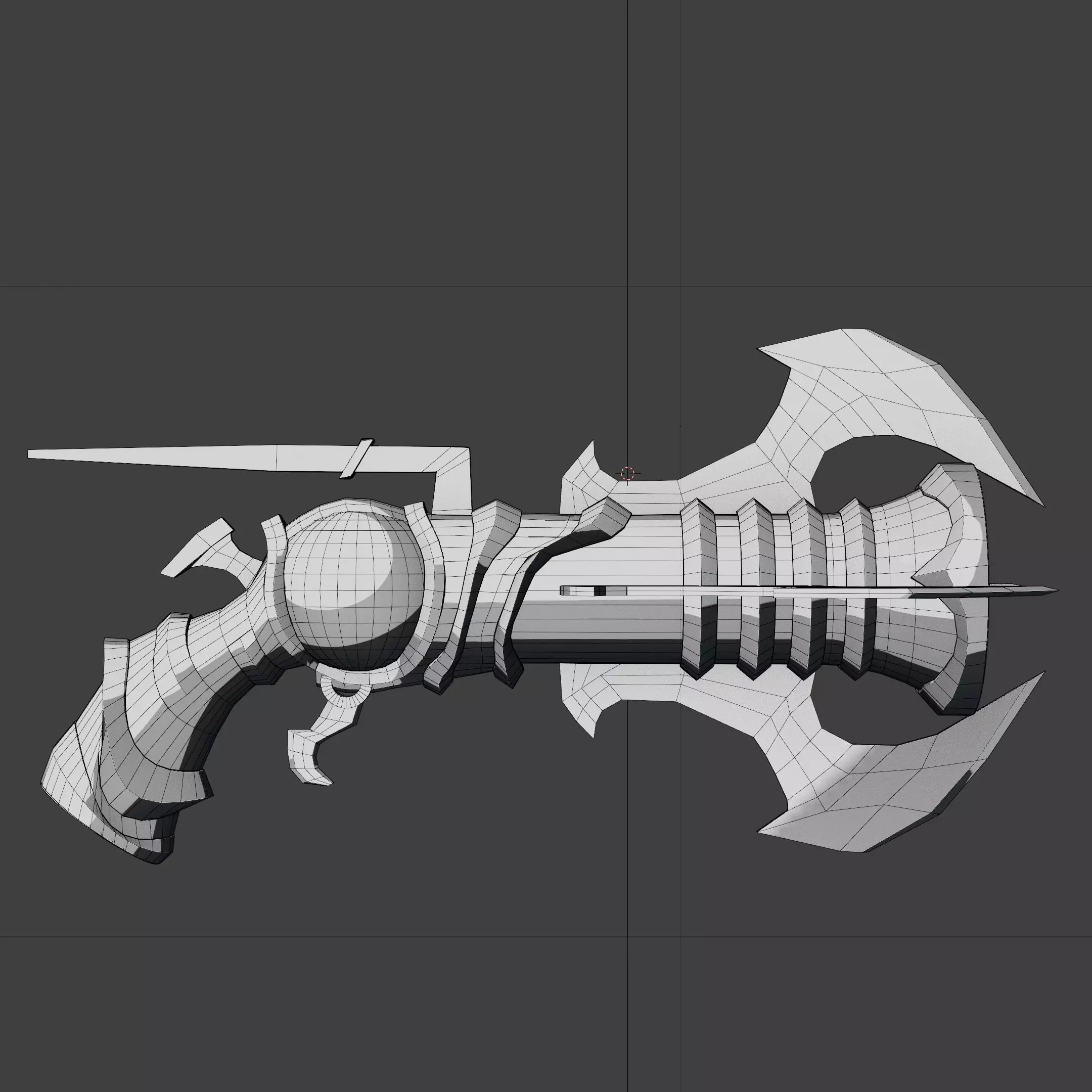 Stylized Low Poly Hand Canon Low-poly 3D model_1