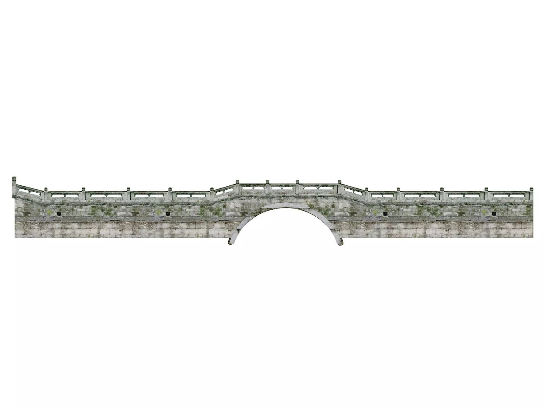 Chinese Stone Arch Bridge 3D model_3