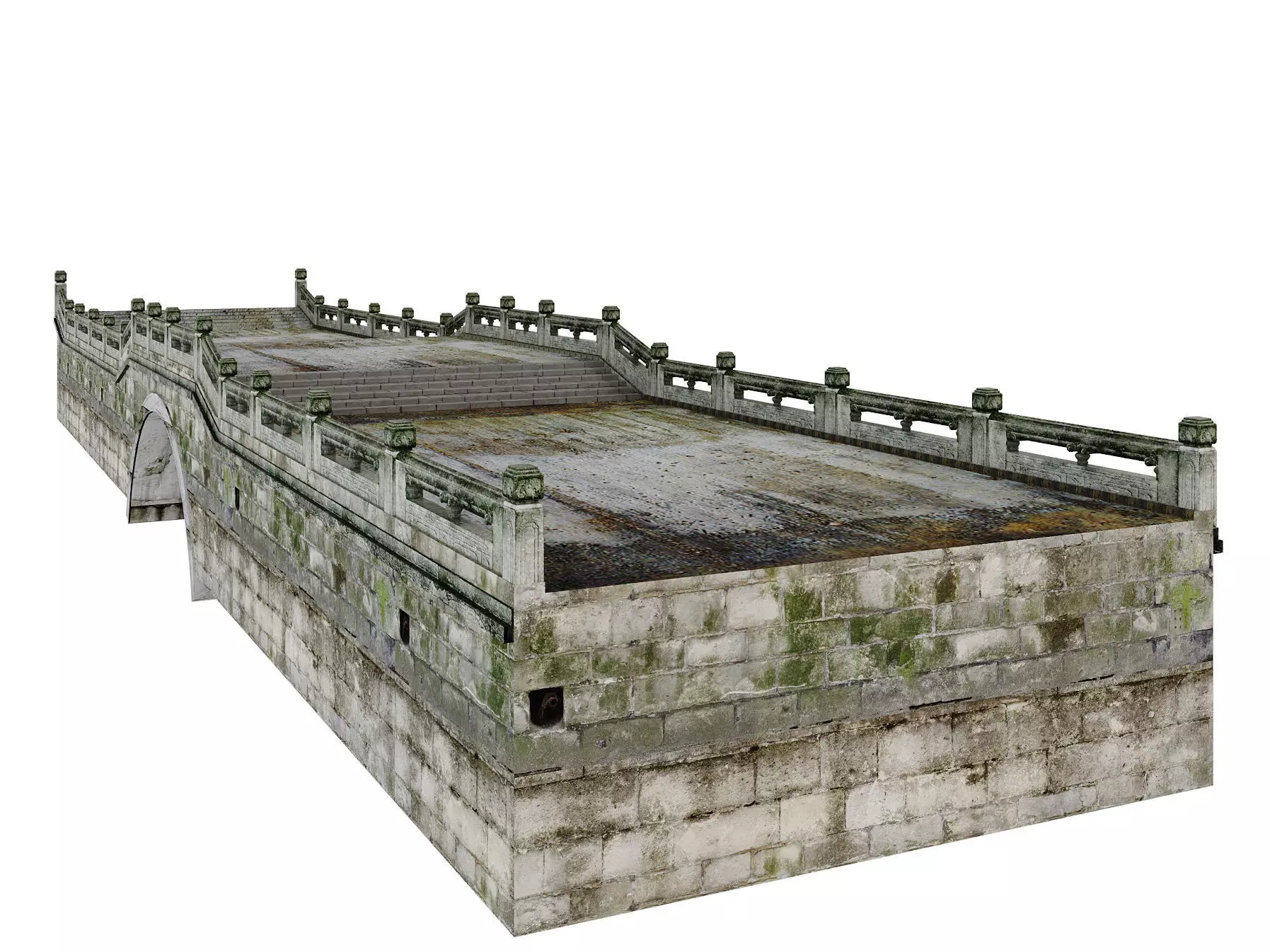 Chinese Stone Arch Bridge 3D model_1