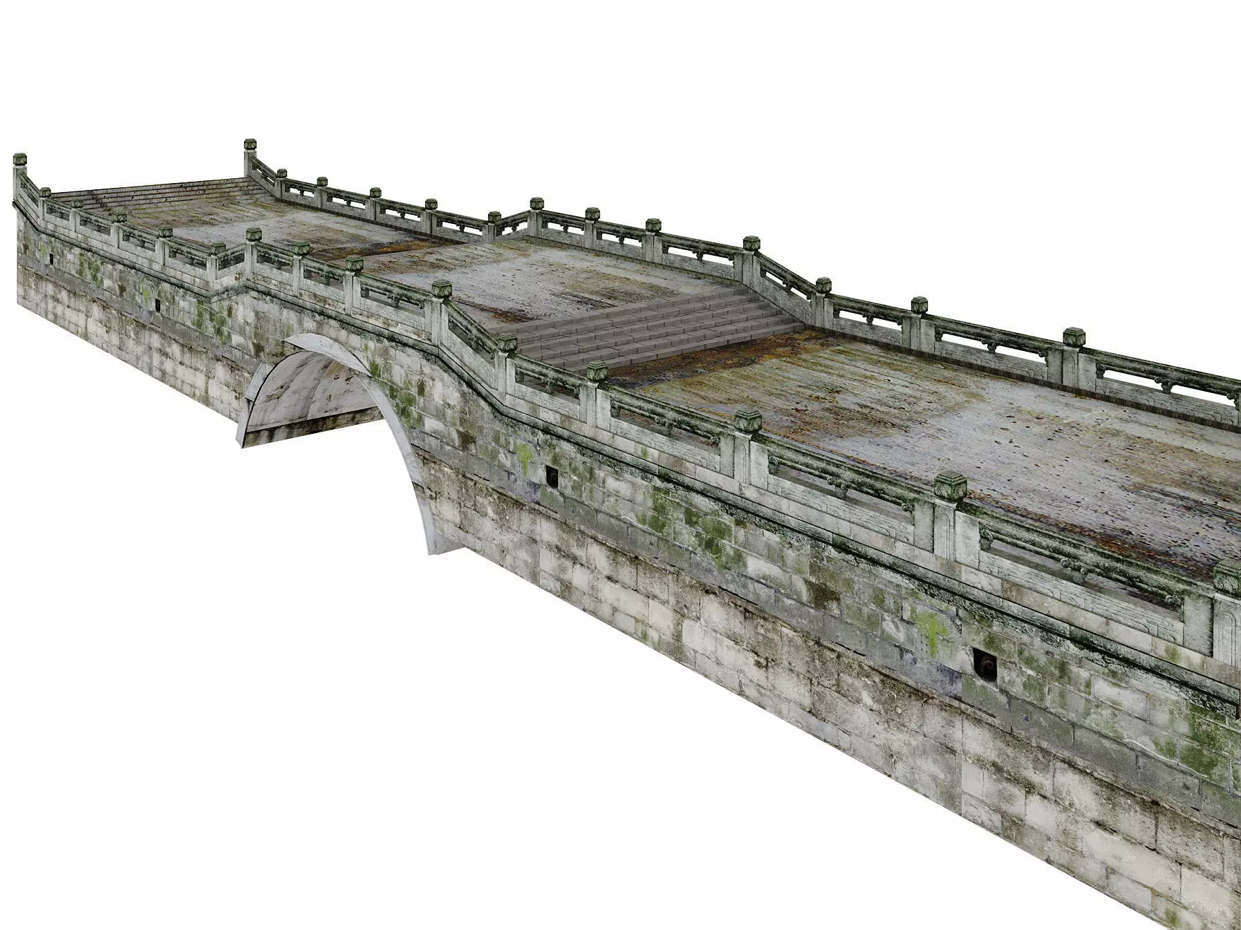 Chinese Stone Arch Bridge 3D model_5