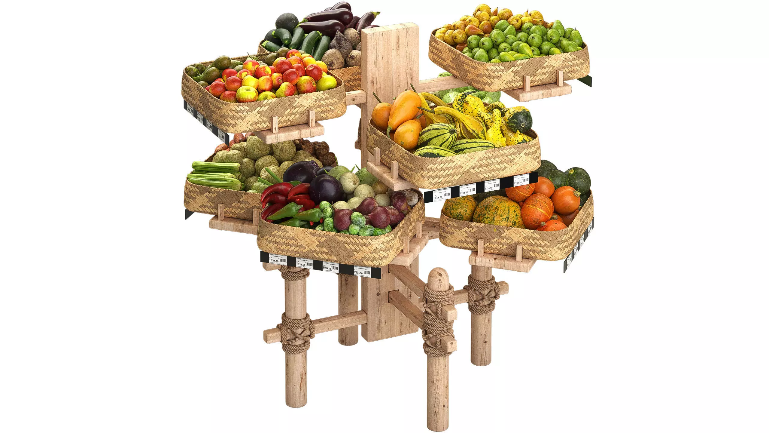 Vegetable Market Low-poly 3D model