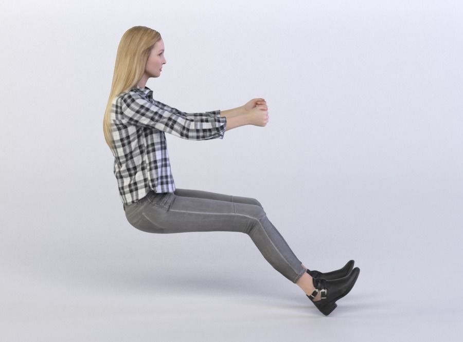 Janna 0394 Woman driving 3D model_3