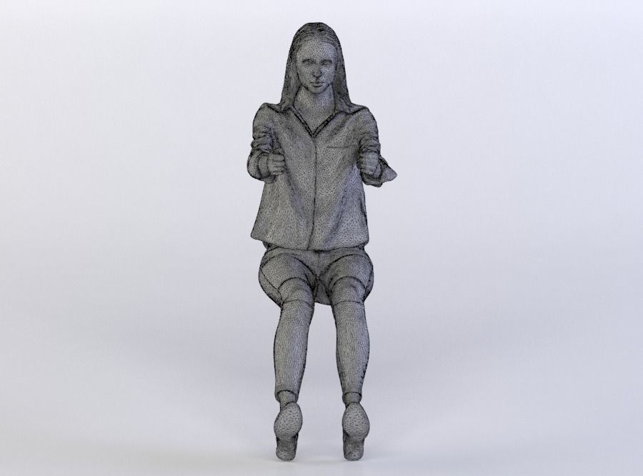 Janna 0394 Woman driving 3D model_4