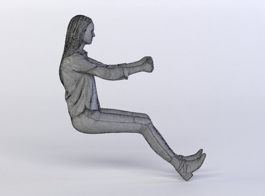 Janna 0394 Woman driving 3D model_7