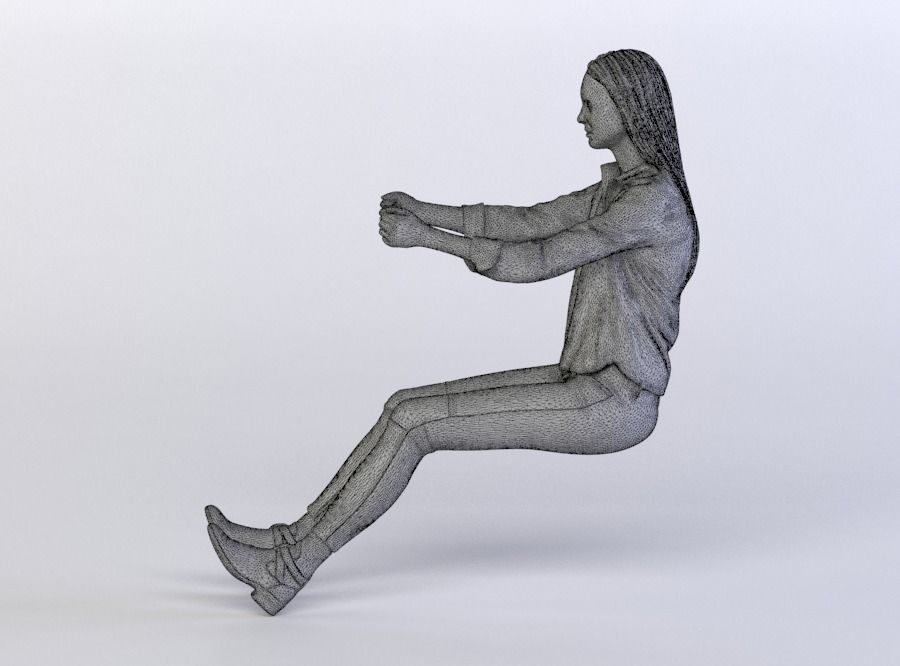 Janna 0394 Woman driving 3D model_5