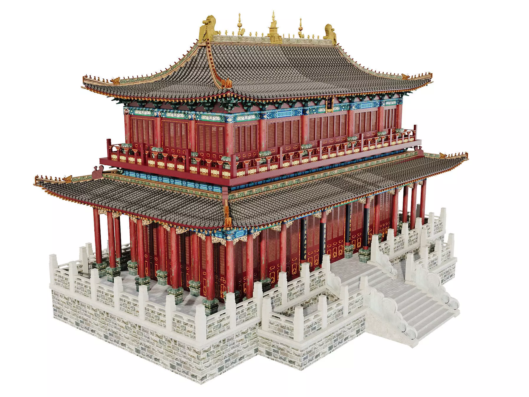 Imperial Palace Hall 3D model_4