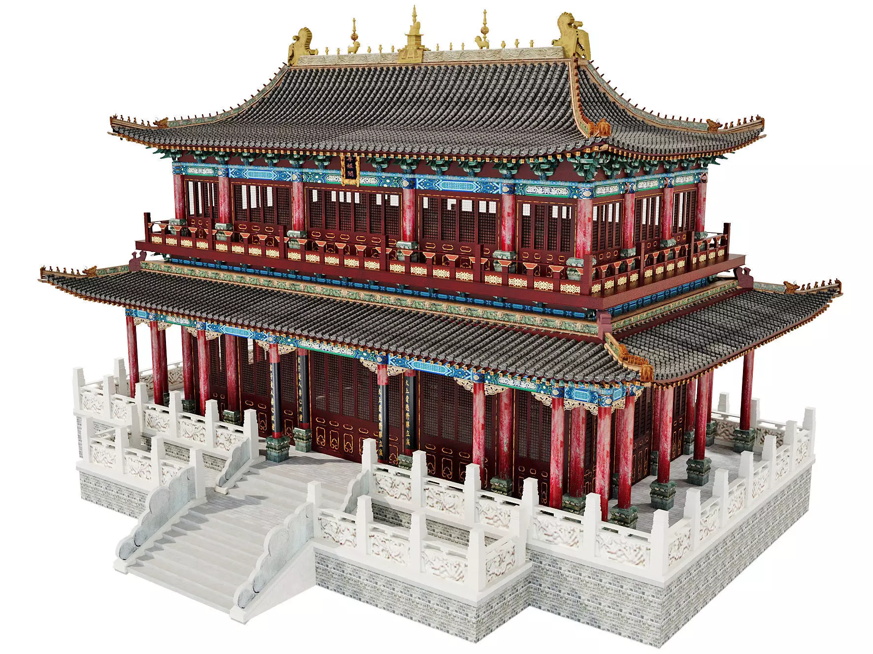 Imperial Palace Hall 3D model_1