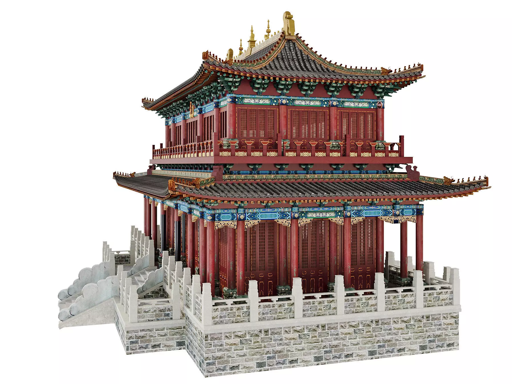 Imperial Palace Hall 3D model_2