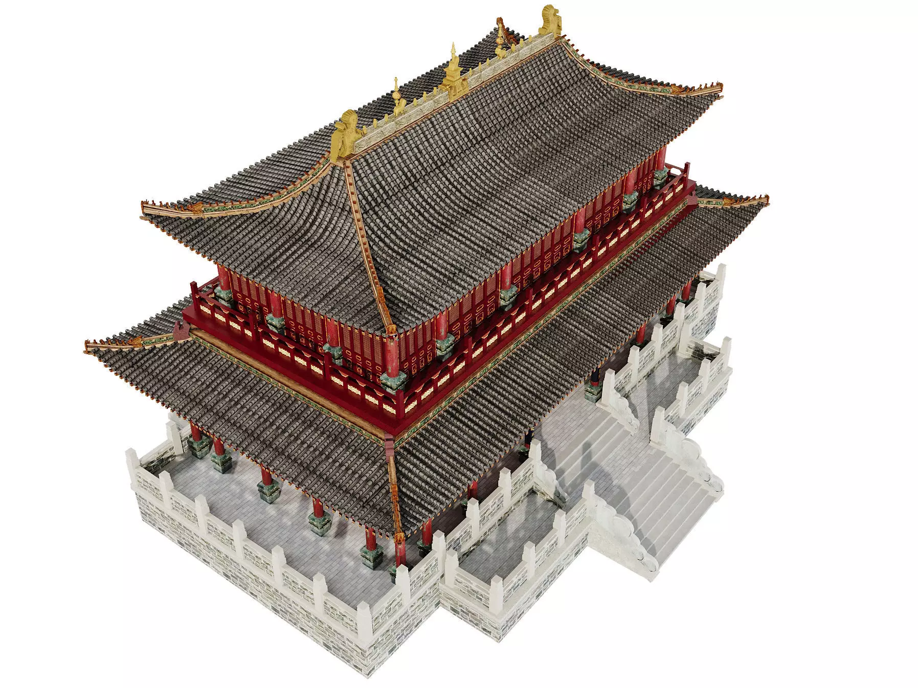 Imperial Palace Hall 3D model_3