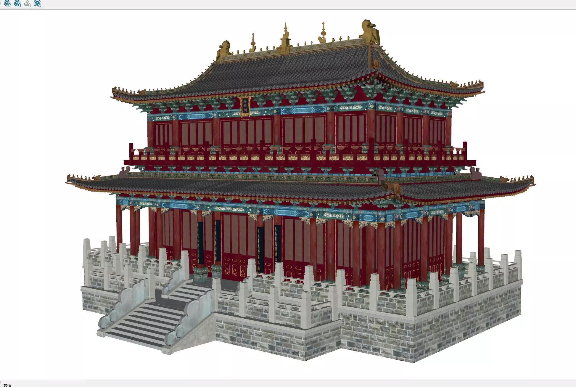 Imperial Palace Hall 3D model_5