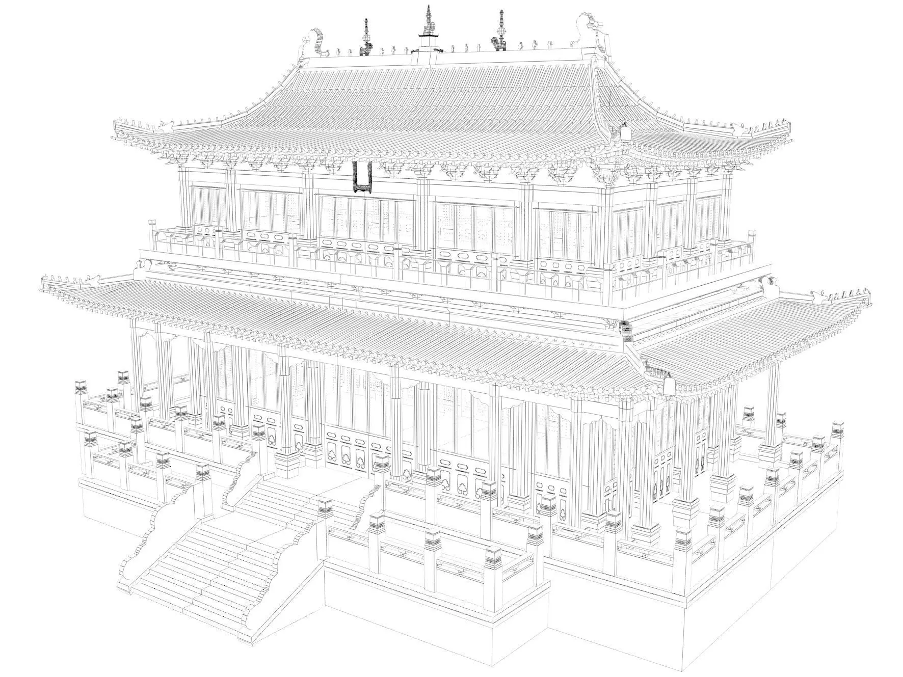 Imperial Palace Hall 3D model_13