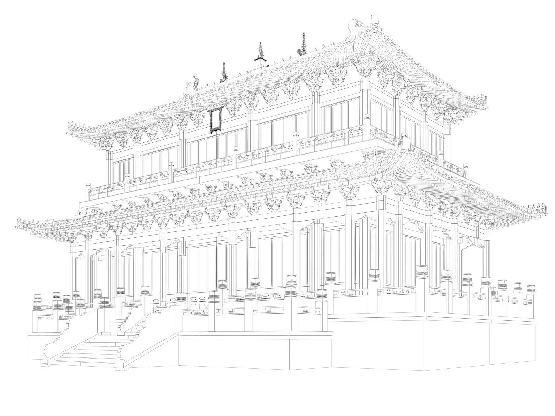 Imperial Palace Hall 3D model_12