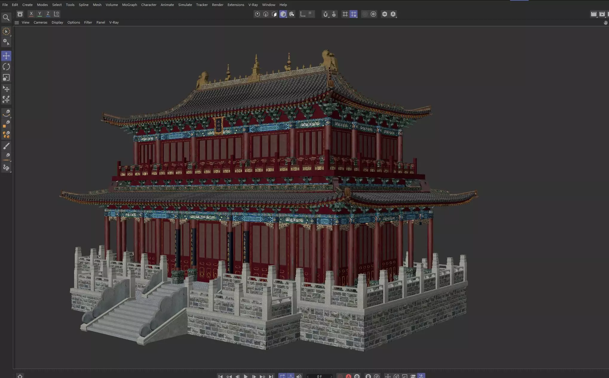 Imperial Palace Hall 3D model_7