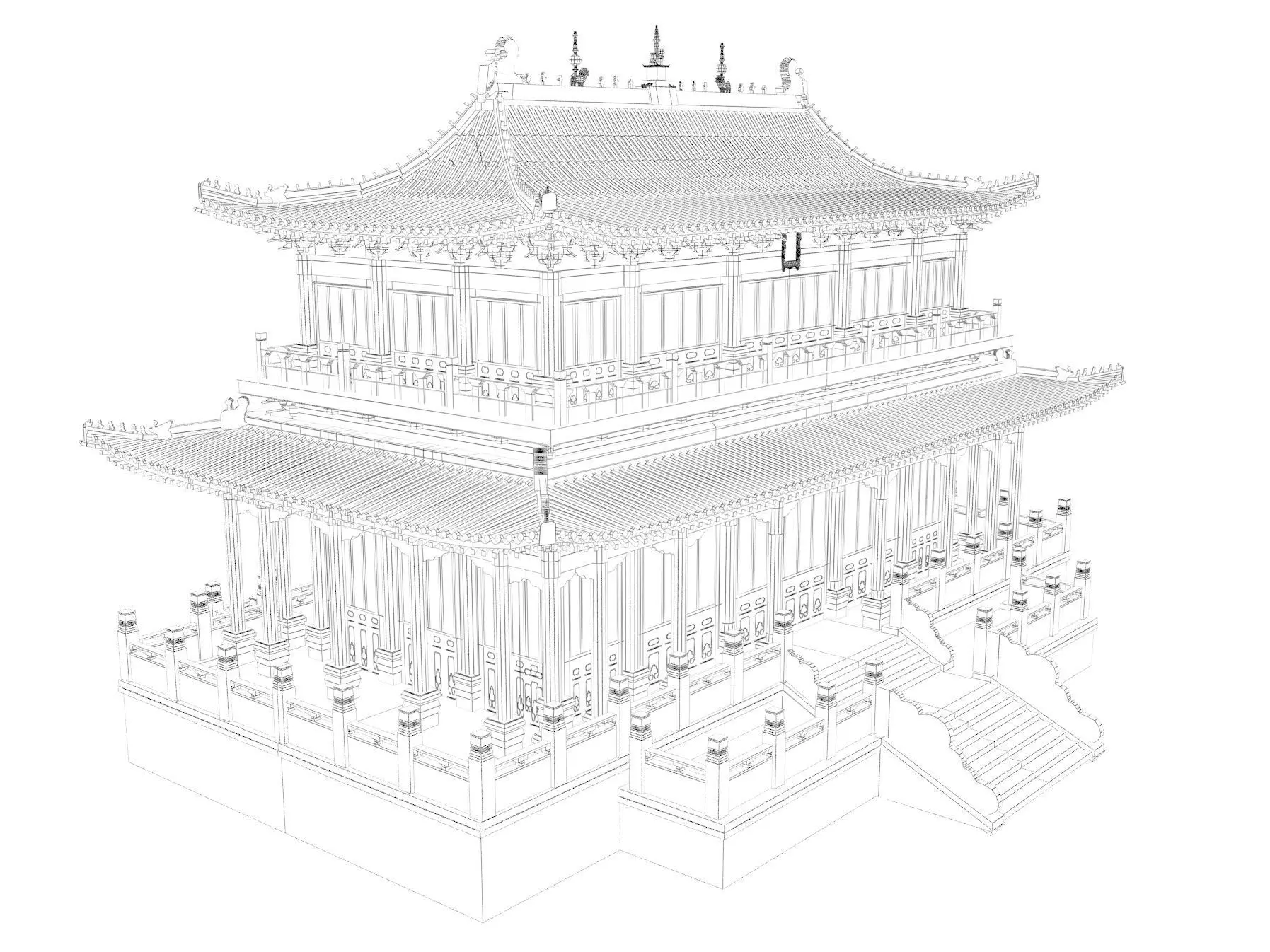 Imperial Palace Hall 3D model_15