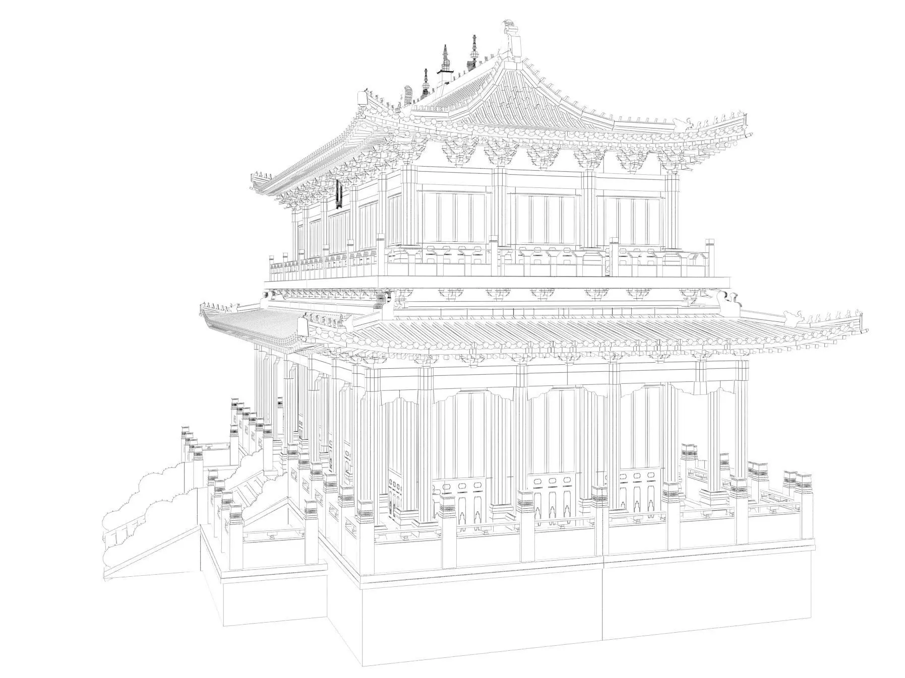 Imperial Palace Hall 3D model_14