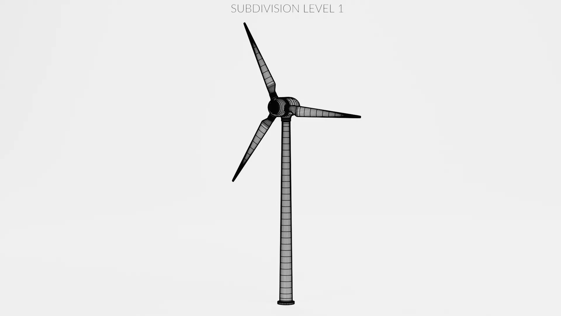 -Wind Turbine- Low-poly 3D model_9