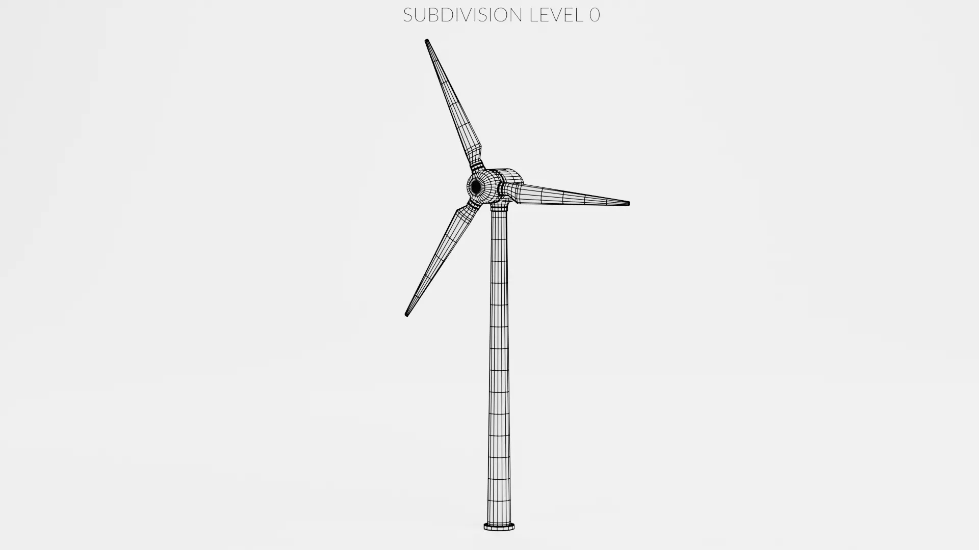 -Wind Turbine- Low-poly 3D model_8