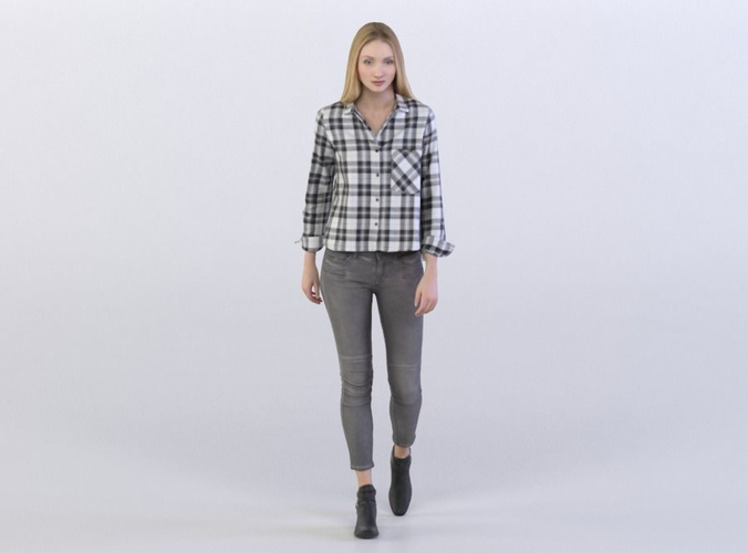 Janna 0391 Woman walking 3D model