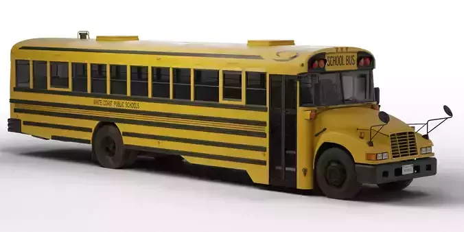 Classic American School Bus - Realistic Vehicle