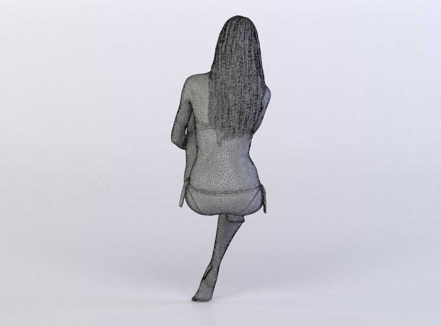 Janna 0388 Woman sitting holding one leg 3D model_6